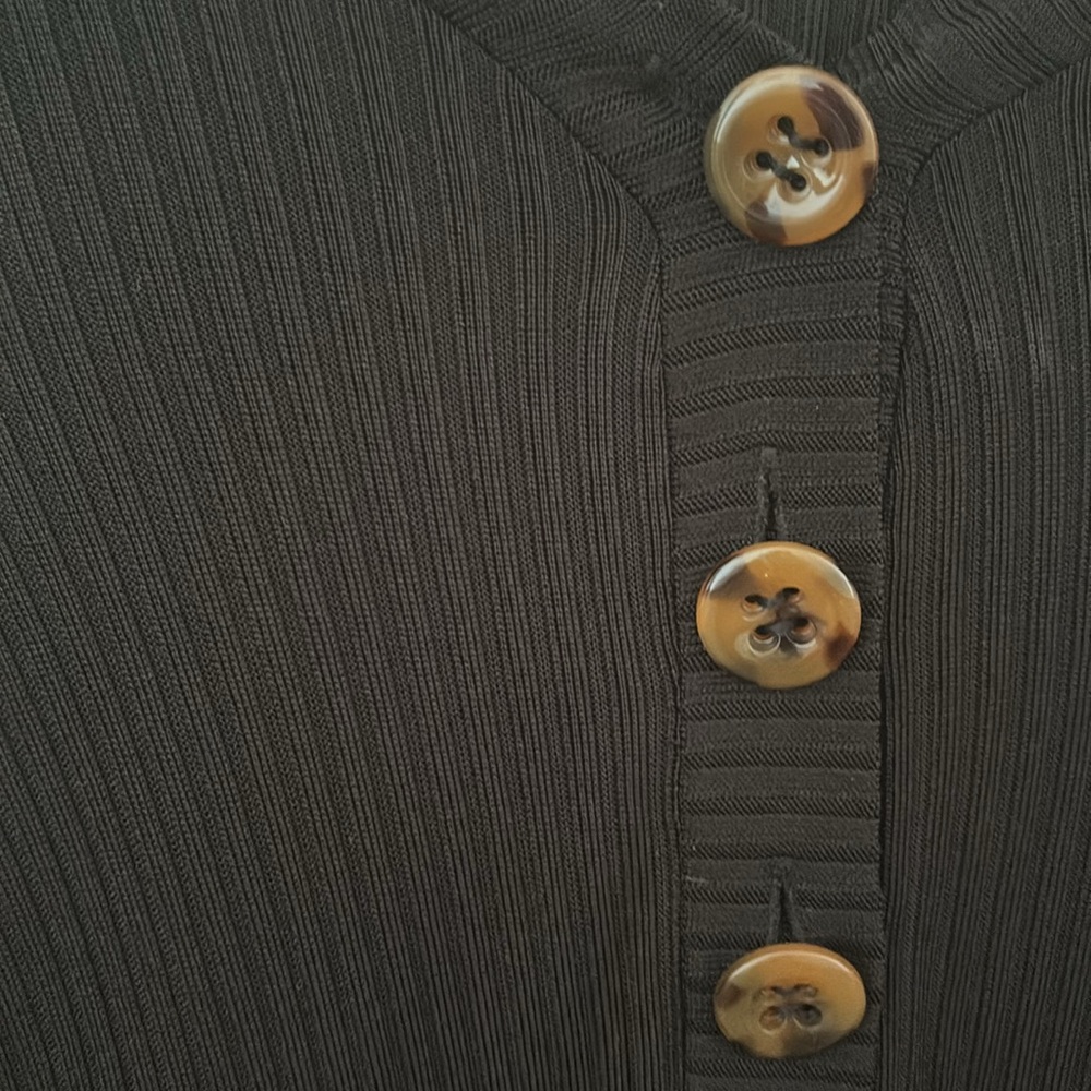 Frame Ribbed Button Up Bodysuit XS - Picture 5 of 7
